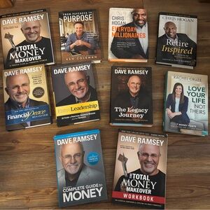 Collection of Financial and Inspirational Books, mainly Dave Ramsey